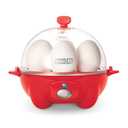 DASH Rapid Egg Cooker: 6 Egg Capacity Electric Egg Cooker for Hard Boiled Eggs, Poached Eggs, Scrambled Eggs, or Omelets with Auto Shut Off Feature - Red