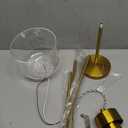 Gold Pendant Lights Kitchen Island, 7" Hanging Lights Fixtures with Clear Glass Shade, Modern Brass Kitchen Pendant Lighting Over Island for Dining Room, AD-24024-1P-GD