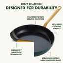 GreenPan Craft 8" 9.5" & 11" PFAS-Free Ceramic Nonstick Skillet Set, Green, 8", 9.5", & 11" Frying Pan Skillet Set