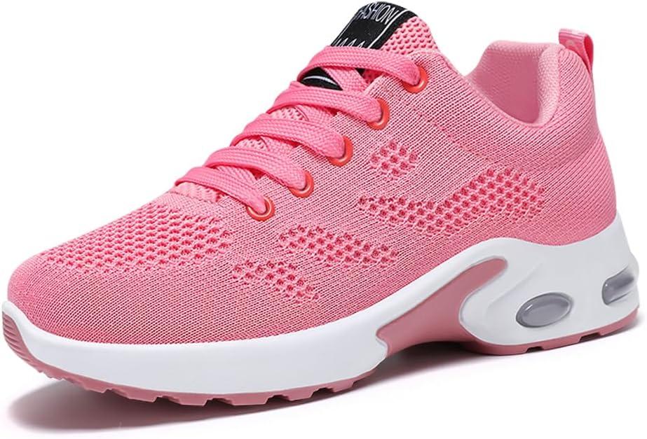 Womens Sneakers Air Cushion Running Shoes Lightweight Tennis Walking Shoes Mesh Breathable Gym Work Fashion Sneakers Athletic Comfortable Casual 40