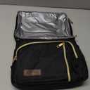 MIYCOO Lunch Bag & Lunch Box for Women Men, Double Deck Leakproof Insulated Soft Large Adult Camping Cooler bag for Work, Beach, Picnic, Travel (Black Orange, 15L)