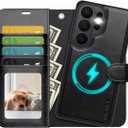 OCASE for Samsung Galaxy S26 Ultra Detachable Wallet Case with Card Holder, [2 in 1] PU Leather Flip Folio Case with RFID Blocking Stand Wrist Strap Shockproof Phone Cover 2026, Black