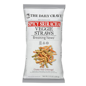 The Daily Crave Lentil Chips, Spicy Sriracha, Protein, Gluten-Free, Non-Gmo, Kosher, Crunchy, 5.5 Oz (Pack Of 8)
