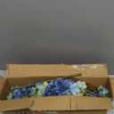 3PCS Fake Flowers Hydrangea Artificial Flowers 28" Long Stem Blue Faux Flowers for Vase, Real Touch Silk Flowers Décor for Floral Arrangement Home Farmhouse Office Hotel Decoration