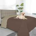 Easy-Going Waterproof Dog Bed Cover Reversible Leak Proof Pet Blanket Replacement Mat for Furniture Washable Couch Cover Sofa Cover for Dogs Cat(68x86 Inch, Brown/Beige)