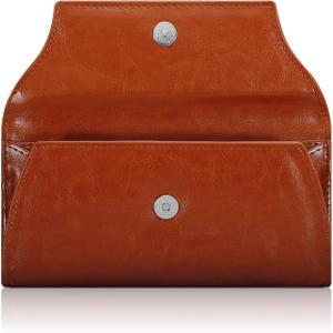 XEYOU Slim Card Wallet for Women Ultra Thin Synthetic Leather Womens Wallet RFID Blocking Credit Card Holder Bifold Clutch Long Ladies Billfold