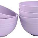 Cuayaes 5Pcs Unbreakable Cereal Bowls, 18 Oz Lightweight Wheat Straw Bowl for Everyone, Food-safe Bowls Dishwasher Microwave for Rice,Noodle,Snack, Salad,Soup (Purple)