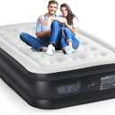 Twin Air Mattress with Built-in Pump, Inflatable Blow Up Mattress 18" Raised for Home, Camping & Guest, Portable Air Bed 660 lbs Weight Capacity, Double Height & Non-Slip Bottom