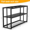 Akenow 55-75 Gallon Fish Tank Stand with Storage Shelf, 48.5 x14.9 x 29.2 Inch Aquarium Stand, Turtle Tank, Reptile Terrariums and Breeder Tank Stand,980LBS Capacity, Black