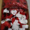 Amagic 2000 Pieces Artificial Rose Petals with 24 Heart LED Tea Lights Candles Kit, Rose Petals and Candles Set for Proposal, Anniversary, Special Romantic Night, Wedding Table Decor, Birthday