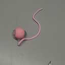 Interactive Electric Automatic Rolling Moving USB Rechargeable Self Activated Play Stimulation Toy Smart Chase Teaser Ball with Speedy Tail Rope for Bored Adult Indoor Cats and Dogs, Pink