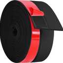 ToLanbbt Weather Stripping Silicone Door Seal Strip 3 in x 20 ft Door Draft Stopper Self Adhesive Tape, Side & Bottom Gaps Insulation Strip for Glass Shower Sliding Window, Black