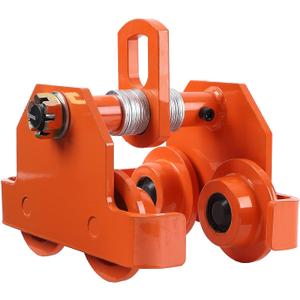 GarveeTech 4400 LBS/2 T Manual Trolley, Push Beam Trolley, I-Beam Flange Dual Wheels Width 2.5-8 Inch. Heavy Duty Manual Roller Trolley for Electric Hoist