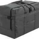 Large Duffel Bag, Waterproof Carry on Weekend Overnight Storage Bag over Luggage for Airline, Travel, Camping, Moving (120L-Dark Grey)