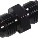 6AN Male To 6AN,Thread Size of 6AN Is 9/16-18 Unf,Male Flare Coupler Usually Used In Fuel System,Such As Fuel Hose Extend, Line Connect To Fuel Filter,Fuel Pump,Cooler System.Aluminum Black 4PCS.