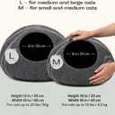 MEOWFIA Cat Cave Premium Felt Cat Bed for Indoor Cats, Handmade Merino Wool (Dark Grey, Large)