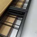 Foldable Grid Wall Panel, 6' x 4.25' Ft Gridwall Display Stand with Notice board, Heavy Duty Sturdy Floorstanding Wire Grid Display Rack, Movable Silent Wheel, Ideal for Retail & Art Craft Fairs