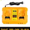 DCB102 20V MAX Battery Charger Replacement for Dewalt Battery Charger, 2 Port Charger Compatible with Dewalt 12V-20V Batteries