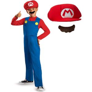Nintendo Super Mario Costume, Officially Licensed Super Mario Brothers Boys Costume (Large, 10-12)