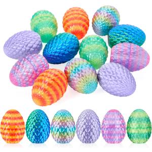 12 x JOYIN 12 PCS Easter 3D Empty Eggs, 2.36" 3D Printed Dragon Empty Eggs Fillable Eggshells for Easter Egg Hunt, Basket Fillers, Treats, Party Favor Supplies, Classroom Prizes