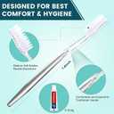 Navona 100 PCS Travel Toothbrush and Toothpaste Set, Travel Toothpaste, Bulk Toothpastes, Individually Wrapped Bulk Toothbrush, Ergonomics Handle,Medium Soft Bristle, Perfect for Hotel