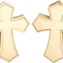 9 Inch 12 Pack Wooden Cross Unfinished Wood Crosses Unpainted Framed Cross for Homemade Crafts