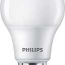 PHILIPS LED 60W A19 4-Pack Basic Soft White (2700K) 800 Lumen (10W = 60W) Frosted Flicker-Free Light Bulbs