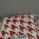 Snuggle Sac Ultra Soft Throw Blanket for Couch, Cozy Knitted Blankets, Fuzzy Knit Throws for Sofa, Bed, Home Decor, Houndstooth Red 50"x60"