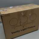 3-Light Bathroom Light Fixtures, Brushed Gold Vanity Lights for Bathroom with Milky White Glass Ball Shades, 18.9 inch Bathroom Lighting Fixtures Over Mirror, Wall Sconce for Bedroom (Exclude G9 Bulb)