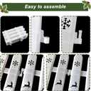 36PCS Christmas Tree Fence Decorations, White Small Plastic Picket Fence Panels, Xmas Indoor Outdoor Gate for Tree Weeding Party Garden Home Decorations (Assembly Needed)