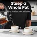 Chefman Electric Kettle with Temperature Control, 5 Presets LED Indicator Lights, Removable Tea Infuser, Glass Tea Kettle & Hot Water Boiler, 360 Swivel Base, BPA Free, Stainless Steel, 1.8 Liters