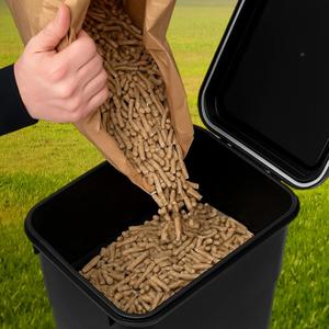 Maxdot 1 Set 22lb Dry Pellet Storage Bin Kit with Scoops and Labels | Grill Accessories, Wood Pellet Storage Containers with Flavor Stickers, Airtight for Grill Pellets