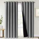 NICETOWN Full Shade Curtain Panels, Pair of Energy Smart & Noise Blocking Out Blackout Drapes for Dining Room Window, Thermal Insulated Guest Room Lined Window Dressing(Silver Grey, 70 x 84 inch)