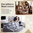 Breling 6 Pcs 3 Sizes Furniture Moving Covers for Couch Sofa Loveseat Armchair 4 Mil Thick Plastic Drop Cloths Clear Furniture Moving Protector for Cover and Storage, 134" x 42", 82" x 42", 42" x 40"
