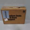 Stadium Seats for Bleachers with Back Support, Bleacher Chairs with Backs and Cushion Wide, Portable Folding Seats with Magnetic Bottom Strips, Includes Shoulder Strap - Black (1, Black)