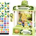 78PCS Dinosaur Claw Machine for Kids, Vending Machine with with Music,Electronic Arcade Game Prize Dispenser for Boys Girls and Boys Birthday Toys Gifts Age 3 4 5 6 7 8 Years(Large)