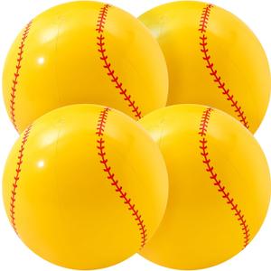 Poen 27 Inch Inflatable Softball Beach Ball for Summer Beach Game Swimming Pool Large PVC Softball Toys Party Favors for Boys Girls Adults Water Sand Game Accessory