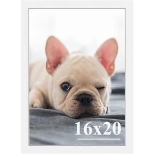 RUN HELIX 16x20 Picture Frames,Simple Designed Photo Frame,Certificate Document Frame for Horizontal and Vertical Formats,16x20 Poster Photo Frame Wall Gallery Home Office Decor,White, 16x20-1pack