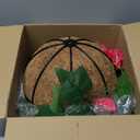 Artificial Fake Hanging Flowers Plants Basket for Spring Outdoor Outside Decoration, UV Resistant Faux Plastic Fabric Flower Morning Glory Wisteria Petunia for Garden Porch Patio Balcony Yard Decor