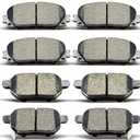 8PCS Front Rear Ceramic Brake Pads Replacement Kit Fits 2011-2017 For Lexus CT200h, 2010-2019 For Toyota Prius, 2012-2015 For Prius Plug-In, 2017-2019 For Prius Prime (D1184 D1354)