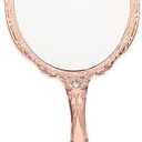 Angoily Vintage Handheld Mirror Decorative Hand Mirror Portable Makeup Mirror Hand Mirror for Makeup Metal Handle Small Hand Mirror