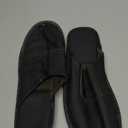 Hwayslon Leather Slippers Men's Women's Leather Room Shoes Natural Cowhide Luxury Solid Color Unisex (9-10 Women/8-9 Men, Black)