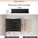 Keonjinn Matte Black Medicine Cabinet Mirror 20 x 26, Adjustable Shelves