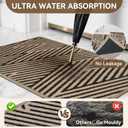 Door Mat Indoor Outside Entrance 24"x35", Low-Profile Non Slip Outdoor Inside Doormat Entryway Mat, Dirt Resistant Absorbent Front Porch Welcome Entry Mats, Washable Easy Clean, Brown