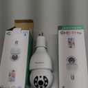 2K Light Bulb Security Camera,5G&2.4GHz WiFi 360° Motion Tracking, Color Night Vision, Alexa Compatible, Wireless WiFi Security Camera with Two-Way Audio, SD/Cloud Storage and Smart Alerts