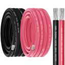 6 Gauge Marine Wire 6 AWG Marine Grade Wire Include 6 Gauge 20FT Red & 20FT Black,6 AWG Tinned Copper Electrical Cable for Boat Speaker Battery Lighting Solar Panel Automotive Camper Trailer 