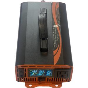 1000W Power Inverter 48V DC to 110V 120V AC Converter Pure Sine Wave LCD Display for RV Truck Camping Off Grid Home Solar with Handle