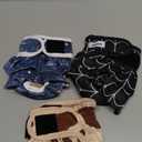 Reusable Dog Diapers Female Washable, Premium Doggie Diaper for Dogs, Pack of 3, Highly Absorbent Small Dog Diaper for Heat, Incontinence and Puppy Training( S)