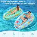 2 Pack Pool Floats Adult, 72"X42" Ultra Size with Headrest, Cooling Holes, Giant Pool Mats, Multi-Purpose Inflatable Pool Float Lounger for Pool Party, Beach, Lake, River, Sea, Outdoor