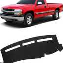 FIILINES Dash Cover for 1999-2006 GMC Sierra/Chevrolet Silverado, 2000-2006 GMC Yukon XL/Chevy Suburban Tahoe Avalanche, Upgraded Breathable Dashboard Cover Mesh Dash Mat Black